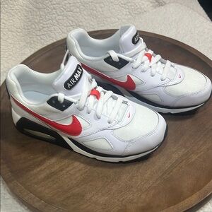 Nike Air Max Youth White and Red Sneakers